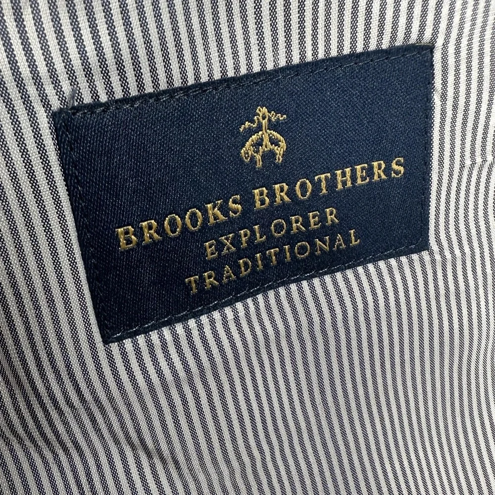 Brooks Brothers Suit Jacket Mens 48R Gray Wool Stretch Two Button‎ Explorer